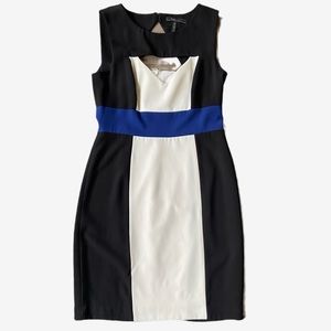 BCBG Black & Blue Color Blocked Dress